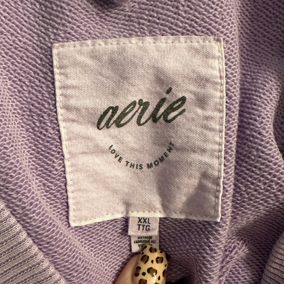house party sweatshirt (purple wash) - aerie! - Picture 2 of 3